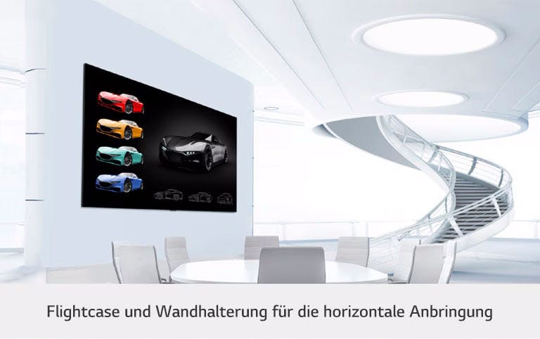 Flightcase und Wandhalterung für LG LED-Wall