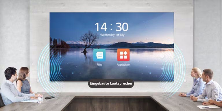 LG LED-Wall mit eingebauten Lautsprechern