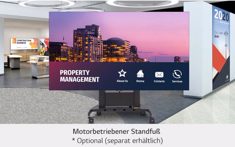 Motorbetriebener Standfuß für LG LED-Wall