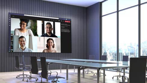 LED-Display in einem Konferenzraum