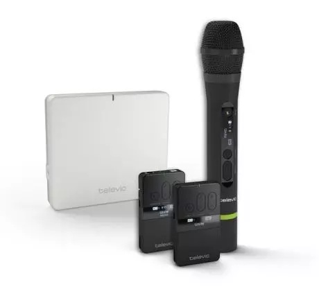 Televic Unite Wireless-System mit Handsender, Taschensender und Basisstation